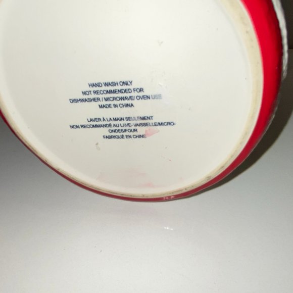 Ceramic Jar Container White Sweater Knit with Wooden Lid - Picture 5 of 7